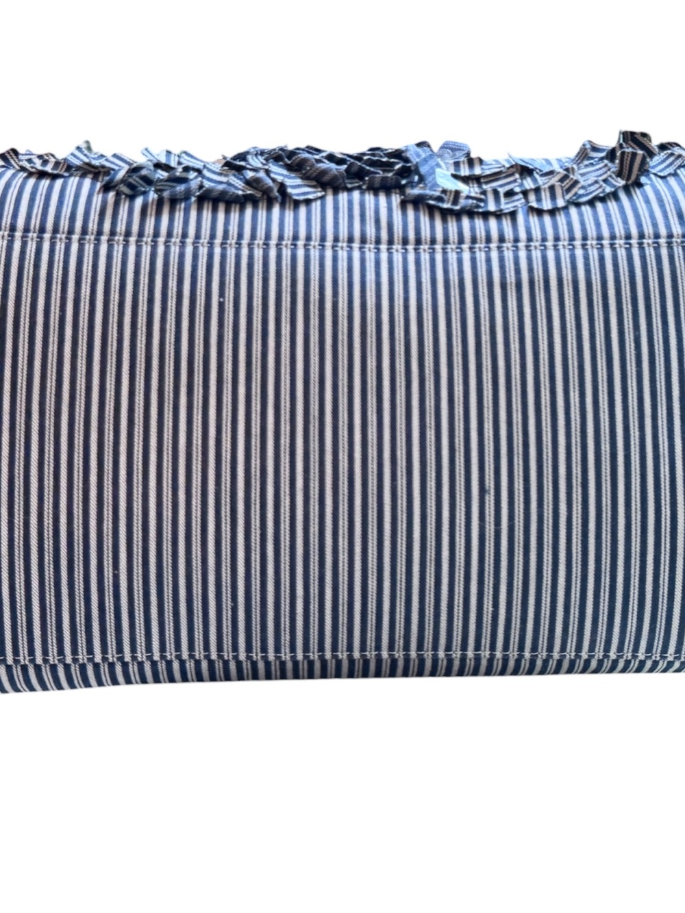 Chanel Striped Chambray Blue & Beige Canvas Tote - Picture 3 of 9